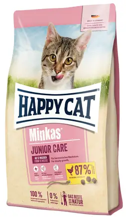 Сухий корм Happy Cat Minkas Junior Care Geflugell для кошенят віком від 4 - 12 міс. з птицею, 0,5 кг,70399