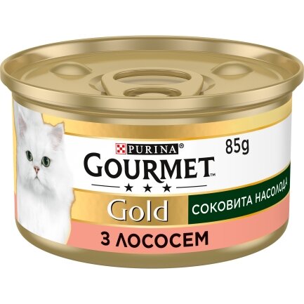 Вологий корм GOURMET Gold &quot;Соковита насолода&quot; для дорослих котів з лососем 85 г