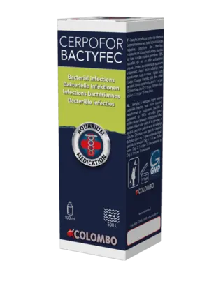Засіб проти бактеріальних інфекцій акваріумних риб CERPOFOR BACTYFEC 100 ML-500 L (A5010740)