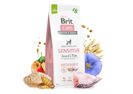 Сухий корм Brit Care Dog Sustainable Sensitive для собак з чутливим травленням, з рибою та комахами, 12 кг: додаткове фото 6