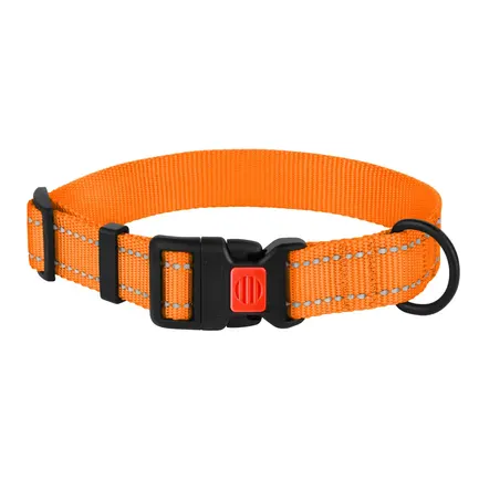 Нашийник для Собак BronzeDog Active Нейлоновий зі Світловідбиттям та Пластиковою Пряжкою Помаранчевий XL: додаткове фото 3