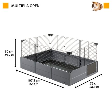 Ferplast CAGE MULTIPLA OPEN BLACK Клітка для гризунів — Фото 1