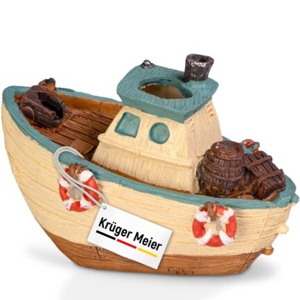 Декорація рибальський човен Kruger Meier Fishing Boat 11x6.5x7.5см (1288) — Фото 2