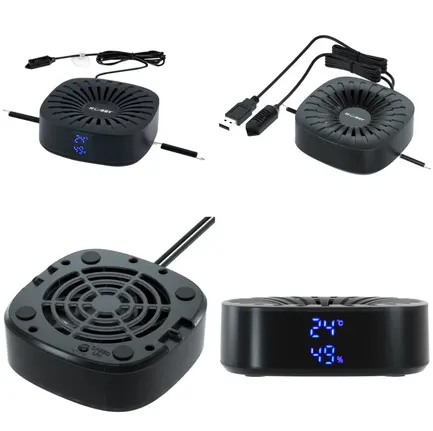 Вентилятор для тераріуму Hobby Terra Fan (37130) з дисплеєм і датчиком температури та вологості: додаткове фото 3