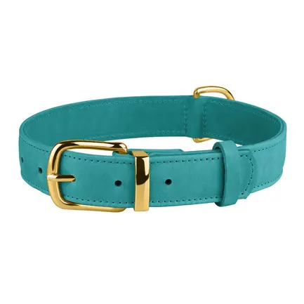Нашийник для собак шкіряний BronzeDog Crazy ментоловий XL
