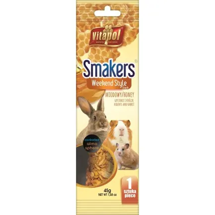 Колба Vitapol Smakers Box для гризунів зі смаком меду, 45 г, 1 шт