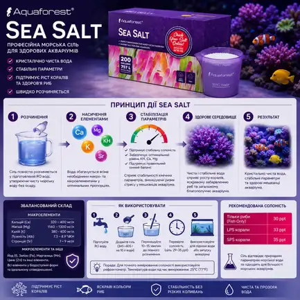 Сіль для морського акваріуму Aquaforest Sea Salt 25 кг для риб і м'яких коралів: додаткове фото 3