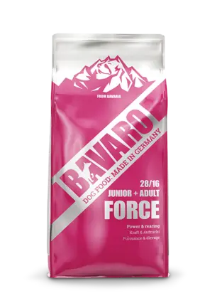 Корм для собак BAVARO FORCE 28/16 ADULT+JUNIOR 18 кг