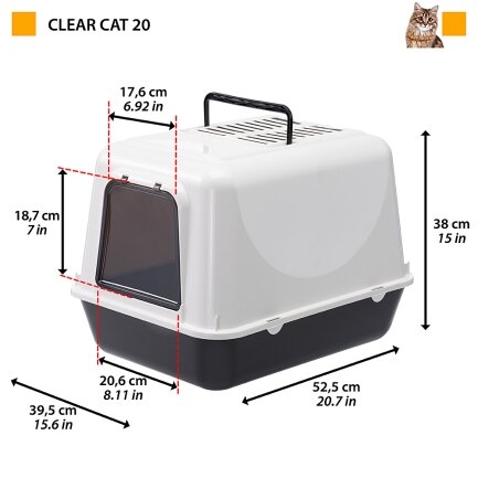 Ferplast TOILET CLEAR CAT 20 BLACK PLT — Фото 1