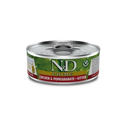 Вологий корм Farmina N&D Grain Free Prime Chicken Kitten для кошенят, беззерновий, з куркою та гранатом, 70 г