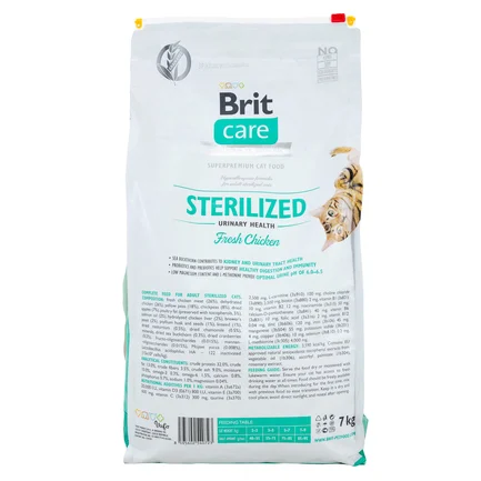 Сухий корм Brit Care Cat GF Sterilized Urinary Health для стерилізованих котів, з куркою, 7 кг: додаткове фото 3