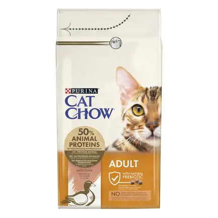 Сухий корм CAT CHOW Adult для дорослих котів з качкою 1,5 кг: додаткове фото 2