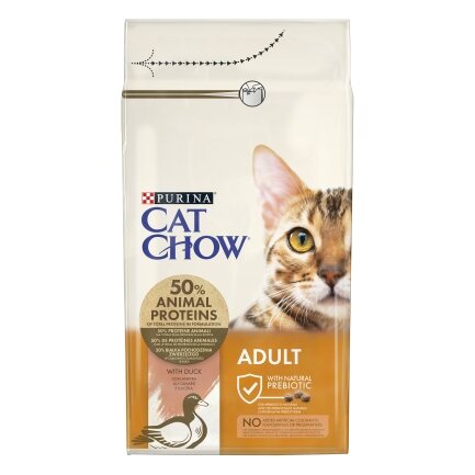 Сухий корм CAT CHOW Adult для дорослих котів з качкою 1,5 кг — Фото 1