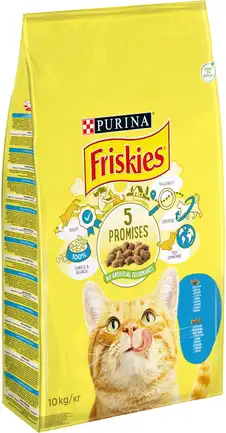 Сухий корм FRISKIES для дорослих котів з лососем та овочами 10 кг: додаткове фото 2