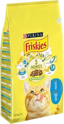 Сухий корм FRISKIES для дорослих котів з лососем та овочами 10 кг — Фото 1