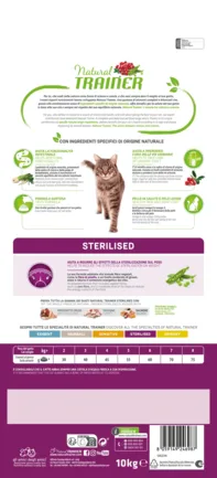 Natural Trainer Super Premium Adult Sterilised сухий корм з лососем для стерилізованих котів 10 кг: додаткове фото 2