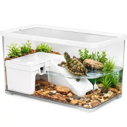 Тераріум-акваріум для черепахи Kruger Meier LagunaVerde Turtle Aquarium 30×18×18 см з островом і фільтром: додаткове фото 2