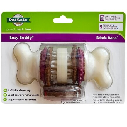 PetSafe Busy Buddy Bristle Bone ПЕТСЕЙФ БІЗІ БАДДІ БРІСТЛ БОУН жувальна іграшка з ласощами для собак S, для собак 5-10 кг