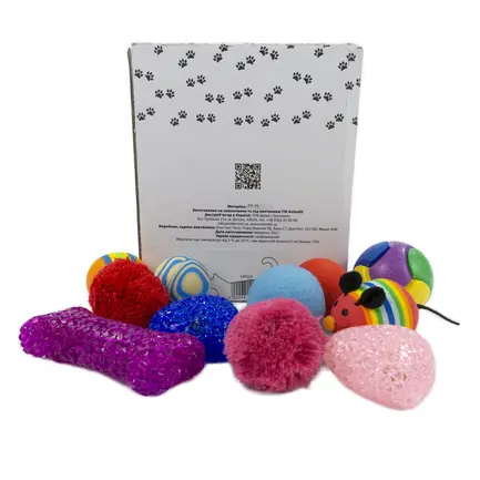 TM AnimAll Fun Cat, VP024 Набір-коробка іграшок для котів- 30 шт.