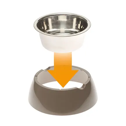 Ferplast JOLIE M DOVE GREY BOWL Годівниця, пластик, метал: додаткове фото 6
