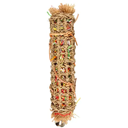 Flamingo Papyr Parakeet Toy Tube ФЛАМІНГО ТУБУС іграшка з дзвіночком для папуг 11х9х45 см