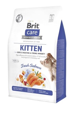 Сухий корм Brit Care Cat by Nutrition Kitten Gentle Digestion Strong Immunity для кошенят, з лососем, 400 г