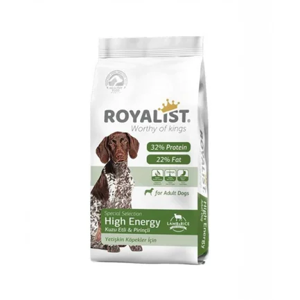 Royalist High Energy з бараниною та рисом для дорослих собак 15 кг