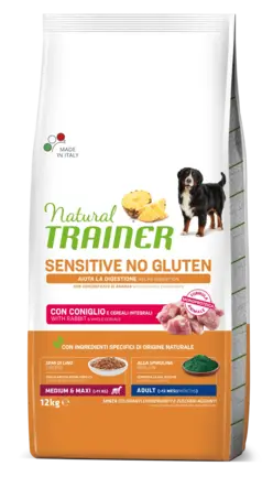 Natural Trainer Dog Sensitive No Gluten Medium&Maxi сухий корм для середніх та великих порід без глютену з Кролятиною 12 кг