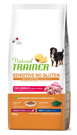 Natural Trainer Dog Sensitive No Gluten Medium&amp;Maxi сухий корм для середніх та великих порід без глютену з Кролятиною 12 кг