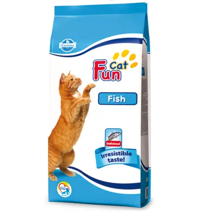 Повнораціонний сухий корм Farmina Fun Cat, для дорослих котів, з рибою, 20 кг