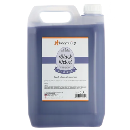 Шампунь Dezynadog Black Velvet Colour Enhance для посилення кольору чорної і темно-коричневої шерсті відновлює блиск і колір 5 л