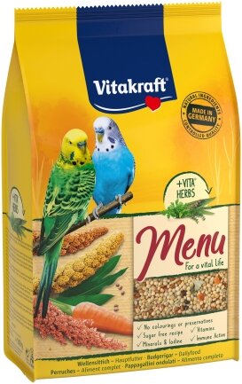 Корм Vitakraft Menu для хвилястих папуг, 500 г