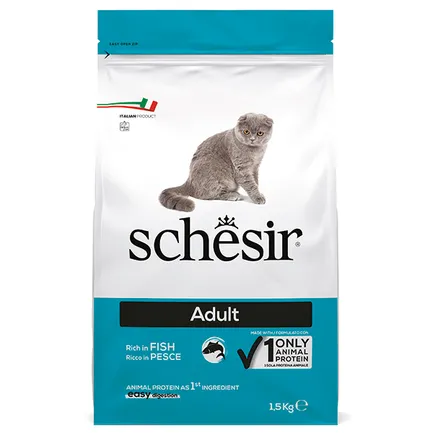 Schesir Cat Adult Fish ШЕЗІР ДОРОСЛИЙ РИБА сухий монопротеїновий корм для котів 1,5 кг