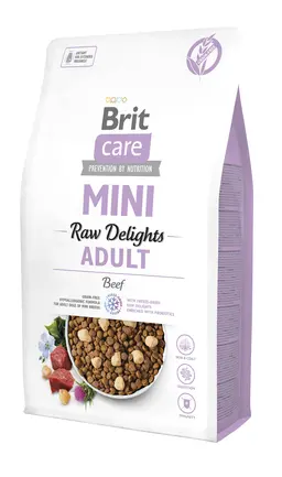 Корм сухий для собак малих порід Brit Care Mini Raw Delights Beef яловичина 2 кг