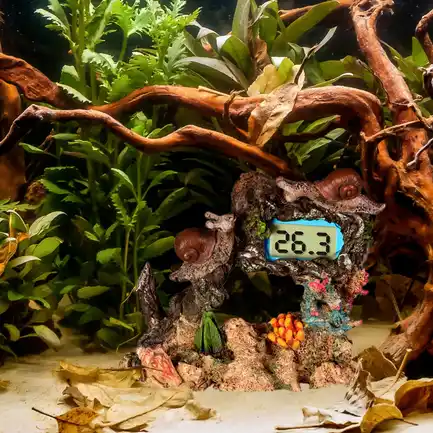 Декорація Yusee Aquarium Decor Thermometer з термометром LCD 14X6X11см (ys201030): додаткове фото 5