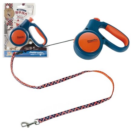 DoggyMan Retractable Lead Trad Style S ДОГГІМЕН ДОГГІ ВОЛКЕР повідець рулетка для собак до 10кг, трос 5м Cиній