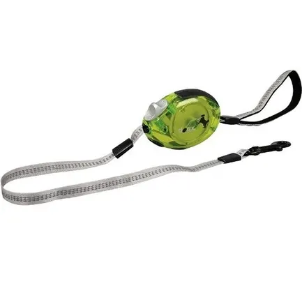 Flamingo Dogx2GO Belt Glassy S ФЛАМІНГО БЕЛТ ГЛАССІ повідець рулетка для собак до 12кг, світловідбивна стрічка 2м 2 м, до 12 кг