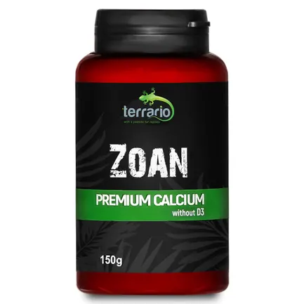 Кальцій без вітаміну D3 для рептилій Terrario Zoan Calcium without D3 150г.
