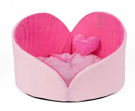 Лежанка Zoom Zoom Zoo Angel Heart оксамит, рожевий, розмір 1, 43х27 см