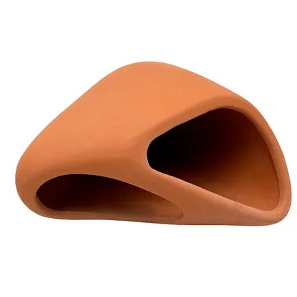 Декорація Hobby Wave Cave 2 red 17x16x8,5 см - керамічне укриття для риб і креветок в акваріумі (41659): додаткове фото 5
