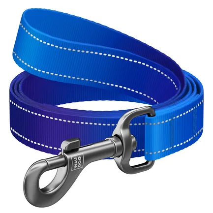 Повідець для собак нейлоновий WAUDOG Nylon Mono, світловідбивний, S, Ш 15 мм, Дов 200 см, синій: додаткове фото 2