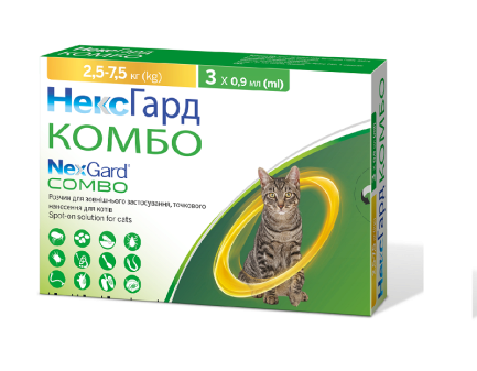 НЕКСГАРД КОМБО Спот-он для котів 2,5- 7,5 кг (L)