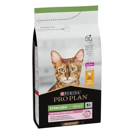 Purina Pro Plan Sterilised Delicate Сухий корм з куркою для стерилізованих котів з чутливим травленням 1,5кг
