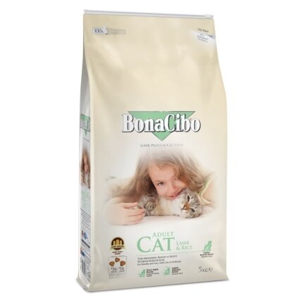 BonaCibo Adult Cat Lamb&amp;Rice 5 kg