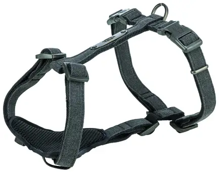 Шлея Trixie CityStyle H-harness для собак бавовна XS–S 30–44 см 10 мм чорна