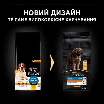 Сухий корм PRO PLAN Large Robust Adult 2+ Everyday Nutrion для дорослих собак великих порід масивної статури з куркою 14 кг: додаткове фото 13