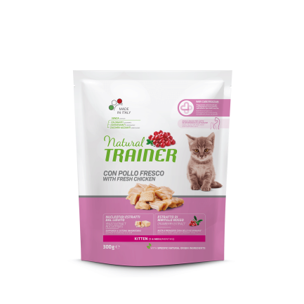 Natural Trainer Super Premium Kitten сухий корм зі свіжою курятиною для кошенят 0,3 кг