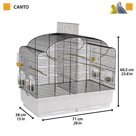 Ferplast CAGE CANTO Клітка для папуг чорна: додаткове фото 2