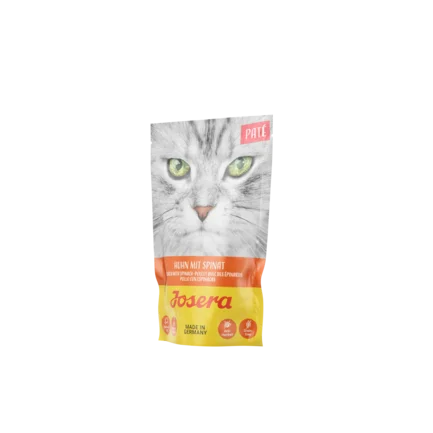 Вологий корм для котів Josera паштет курка зі шпинатом 16x85g
