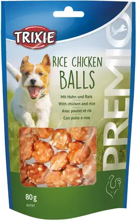 Ласощі Trixie Premio Rice Chicken Balls для собак, рис/курка, 80 г